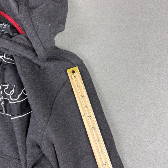 Ecko Unltd Gray Zip-Up Hoodie with Logo Mens Size Small Skater Y2K Style - Picture 9 of 10